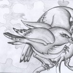 Sketch of Birds for the Migrations Project by Mike Stuart
